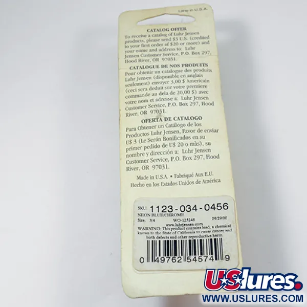 Luhr Jensen Lil' Kroc (Krocodile Stubby) Cuillère, Nickel/Bleu, 21g, #1998