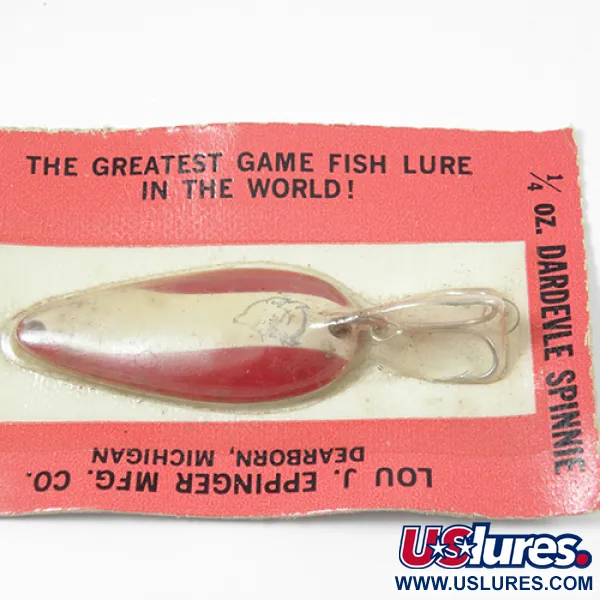 Eppinger Dardevle Spinnie Cuillère, Rouge / Blanc, 7g, Vintage, #2002