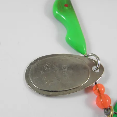 Erie Dearie Walleye Killer Spinnerbait, Nickel / Vert, 16g, Armature en L, #2006