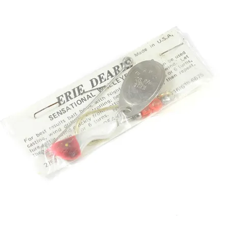 Erie Dearie Walleye Killer Cuillère, Nickel/Blanc/Rouge, 14g, #2008