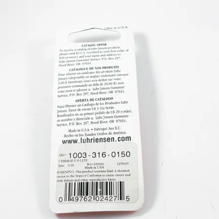 Luhr Jensen Krocodile Cuillère, Nickel, 9g, Profil Longue Distance, #2047