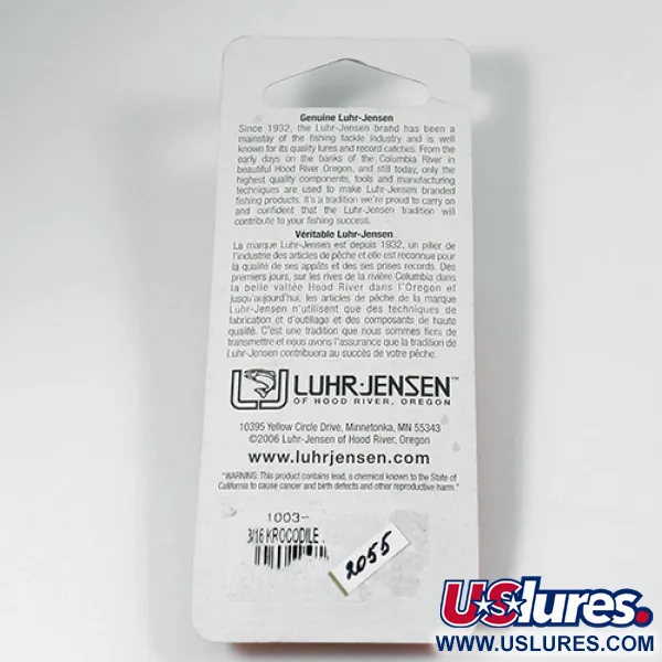 Luhr Jensen Krocodile Ondulante, Nickel / Bleu, 9g, Teaser, #2055