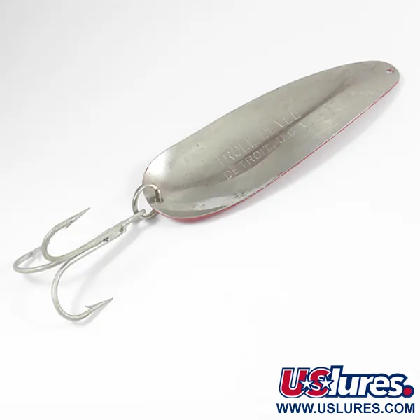 Dardevle Trolldevle Cuillère Traîne, Rouge / Blanc / Nickel, 40g, #2060