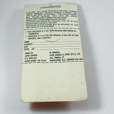 Luhr Jensen TEE Spoon Cuillère, Nickel / Rouge, 7g, Vintage, #2078