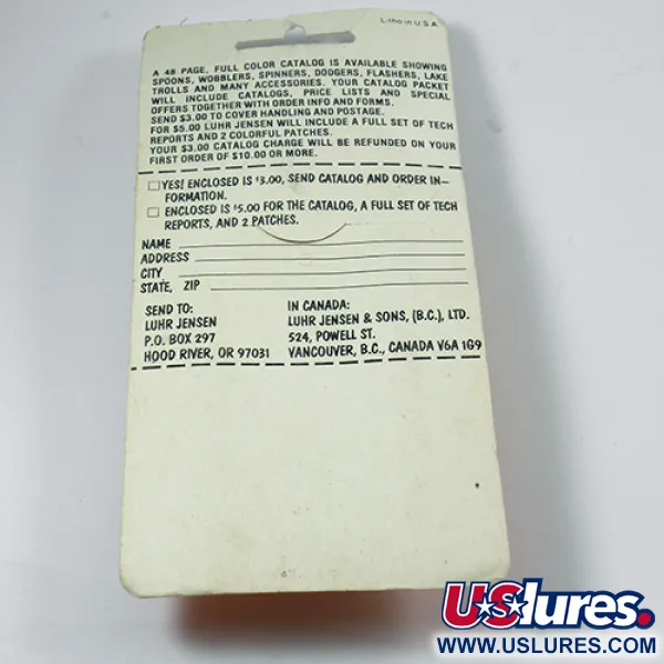 Luhr Jensen TEE Spoon Cuillère, Nickel / Rouge, 7g, Vintage, #2078