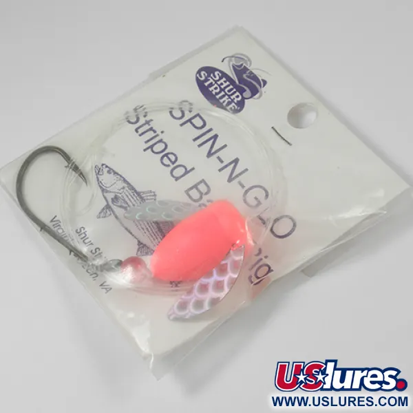 Shur Strike Spin-n-Glo Rig, Rose, 7g, Ailes Argentées, #2102