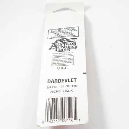 Eppinger Dardevle Dardevlet Cuillère, Rouge/Blanc, 21g, nickelée, #2132