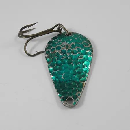 Worden’s Wob Lure Cuiller, Nickel martelé/Vert, 14g, USA, #2172