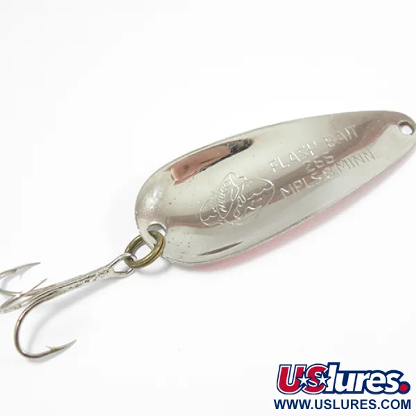 Nebco FlashBait 266 Cuillère, Rouge/Blanc/Nickel, 10g, Vintage, #2182