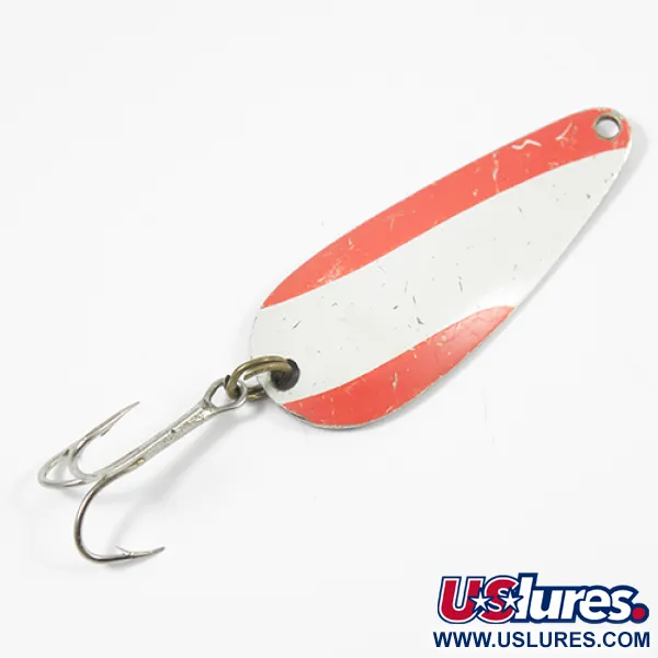 Nebco FlashBait 266 Cuillère, Rouge/Blanc/Nickel, 10g, Vintage, #2182