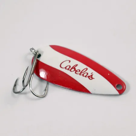 Cabela's Cuillère, Rouge / Blanc / Nickel, 12g, Nickelé, #2191