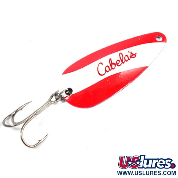 Cabela's Cuillère, Rouge / Blanc / Nickel, 12g, Nickelé, #2191