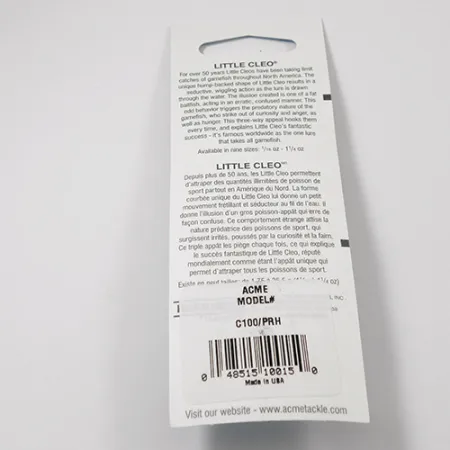 Acme Little Cleo Cuiller, Blanc / Rouge, 9,5g, Neuf, #2219