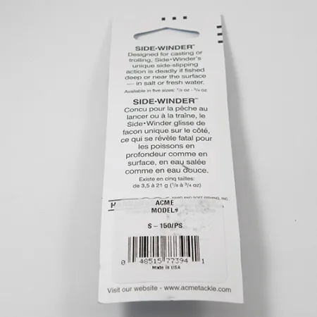 Acme Side-winder Cuillère, Truite Arc-en-Ciel, 5.7g, Lancer, #2221