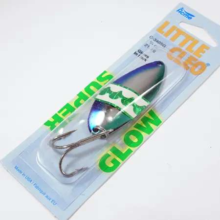 Acme Little Cleo Glow Cuillère, Bleu-Vert, 21g, Phospho, #C340TSG/BGD