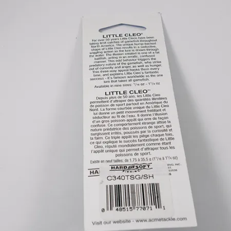 Little Cleo Glow Cuillère Ondulante, Chartreuse Orange, 21g, #C340TSG/SH