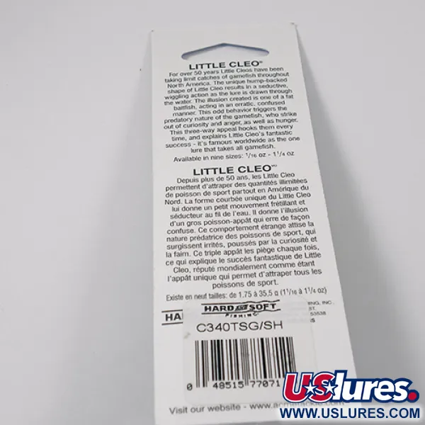 Little Cleo Glow Cuillère Ondulante, Chartreuse Orange, 21g, #C340TSG/SH