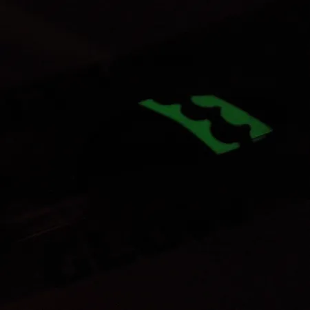 Acme Little Cleo Cuillère, Nickel/Vert/Glow/UV, 9,5g, bossue, #2224