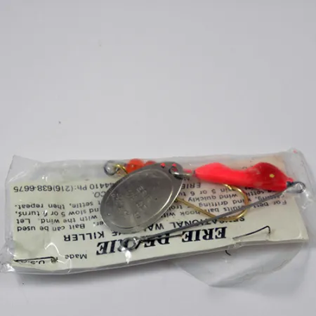 Erie Dearie Walleye Killer Spinner, Nickel / Rouge, 9g, Vintage, #2226