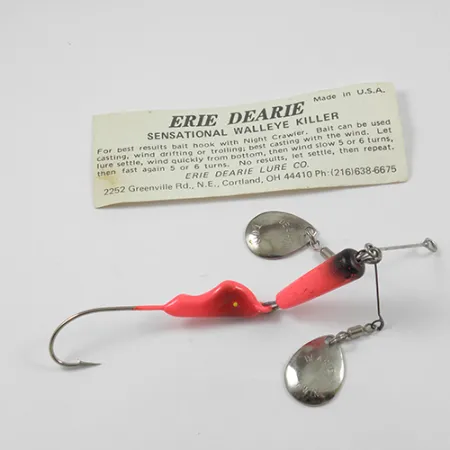 Erie Dearie Walleye Killer Spinner, Nickel/Rouge, 17g, USA, #2236