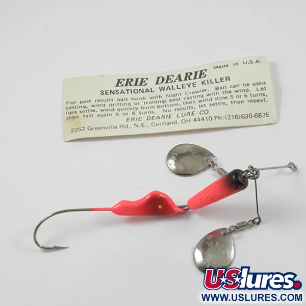Erie Dearie Walleye Killer Spinner, Nickel/Rouge, 17g, USA, #2236