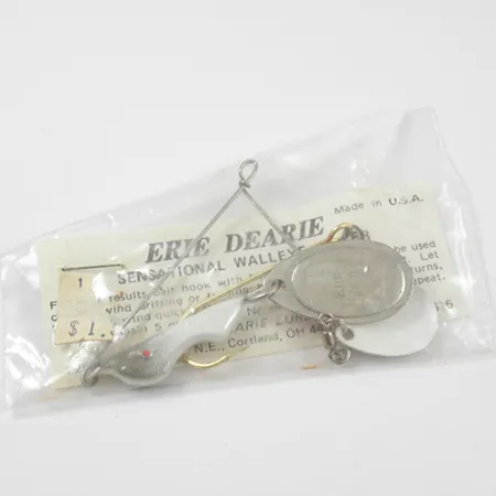 Erie Dearie Walleye Killer Leurre, Blanc / Nickel, 9g, #2275