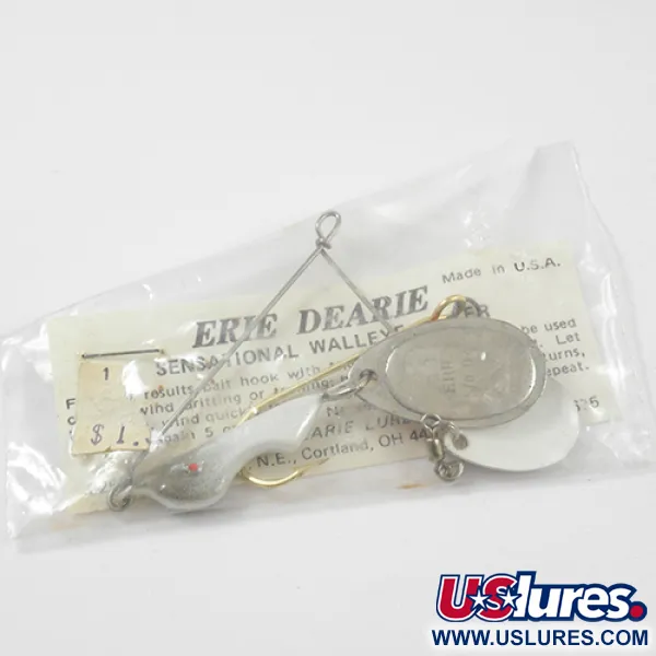 Erie Dearie Walleye Killer Leurre, Blanc / Nickel, 9g, #2275
