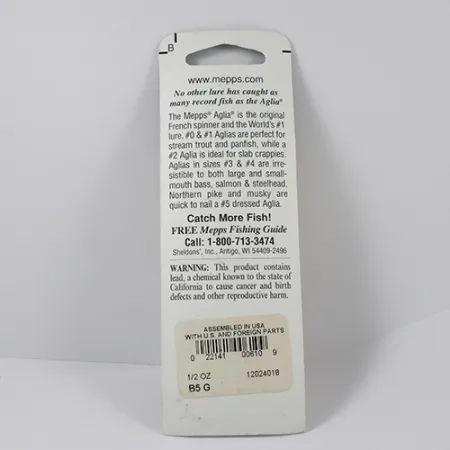 Mepps Aglia 5 Cuiller, Argent, 14g, Rotation à cône, #2299