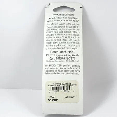 Mepps Aglia 5 Cuillère, Platinum Green, 14g, Gaine Attractante, #2281