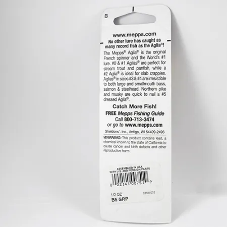 Mepps Aglia 5 Cuillère, Vert Clair Platine, 14g, Rotation Rapide, #2286