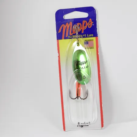 Mepps Aglia 5 Cuillère, Vert Clair Platine, 14g, Rotation Rapide, #2286