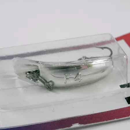 Yakima Bait FlatFish F4 Poisson nageur, Argent, 4cm, Traîne, #2288