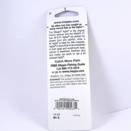 Mepps Aglia 4 Cuiller Tournante, Argent, 9g, Gaine Rouge, #2296