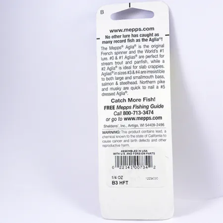 Mepps Aglia 3 Cuillère tournante, Fire Tiger, 7g, Taille 3, #2297