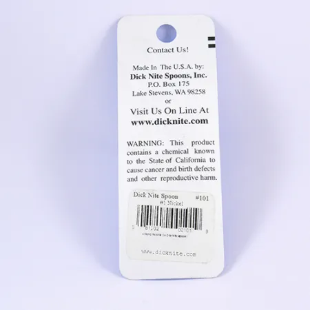 Dick Nite Dick Nite #1 Cuillère de traîne, Nickel, 2,5 cm, Finesse, #2307