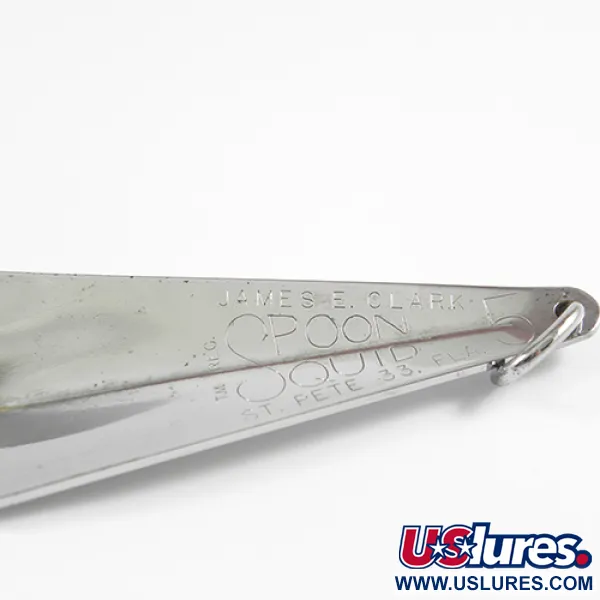 James E. Clark Clark Spoon Squid Cuillère, Nickel, 35g, Anti-herbe, #2347