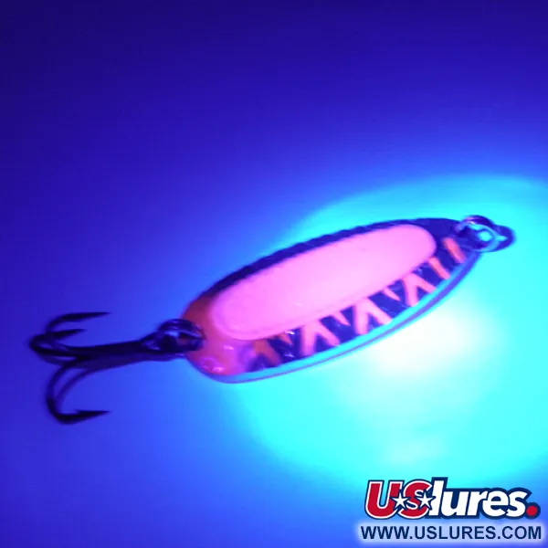 Blue Fox Pixee UV Cuillère, Nickel/Glow UV, 14g, UV Fluorescent, #2352