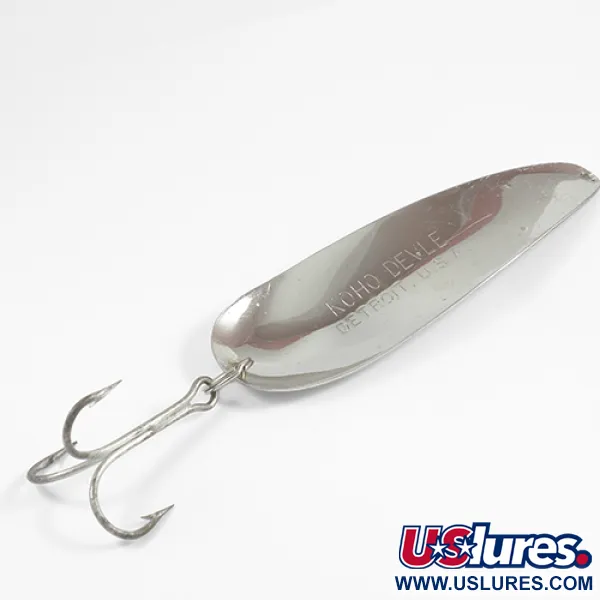 Eppinger Dardevle KOHO DEVLE Cuillère, Nickel, 40g, Detroit-Stamp, #2358