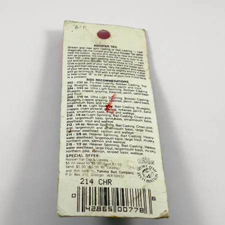 Worden’s Original Rooster Tail 5 Cuillère, Gold / Chartreuse, 12g, #2364