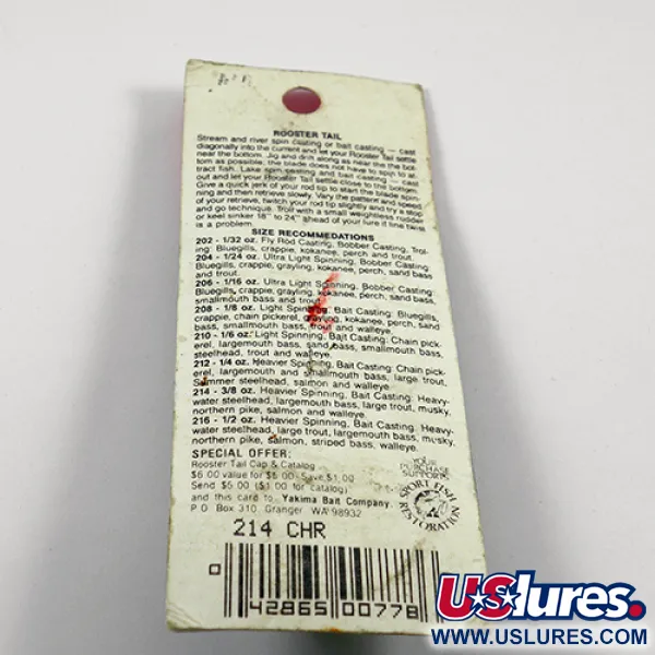 Worden’s Original Rooster Tail 5 Cuillère, Gold / Chartreuse, 12g, #2364