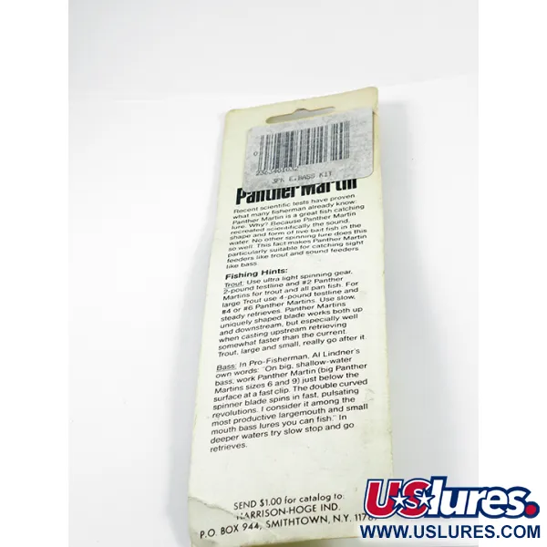 Panther Martin Eastern Bass Kit Cuiller, Noir/Vert/Argent, 4g, #2365