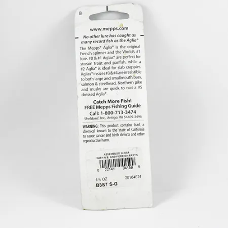 Mepps Aglia 3 Cuiller, Argent, 7,3g, Queue d'écureuil, #2366