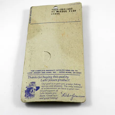 Luhr Jensen Needlefish 1 Cuillère de Traîne, Or, 2g, Laiton, #2367