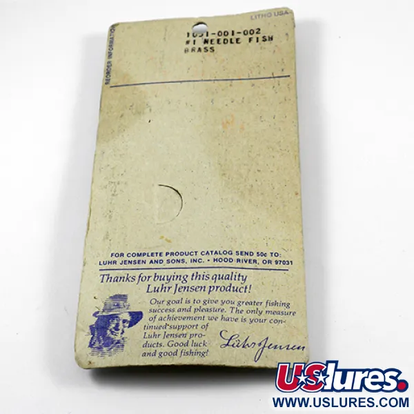 Luhr Jensen Needlefish 1 Cuillère de Traîne, Or, 2g, Laiton, #2367