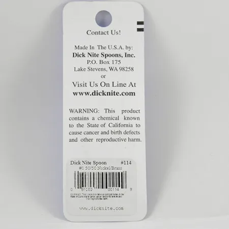 Dick Nite #1 Cuillère Traîne, Nickel / Or, 1g, #2368