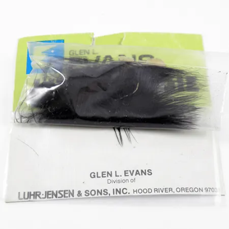 Glen Evans Little Dogie Jig-Fly, Noir, 7g, Jig à poils, #2378