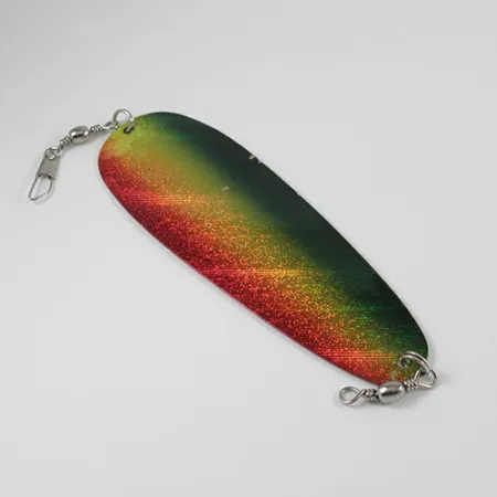 Shasta Tackle Sling Blade Dodger Cuiller de traîne, Rouge/Vert, 14g, #2402