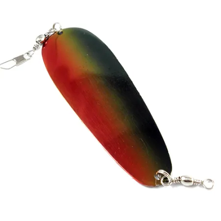Shasta Tackle Sling Blade Dodger, Rouge/Vert/Nickel, 14g, #2403