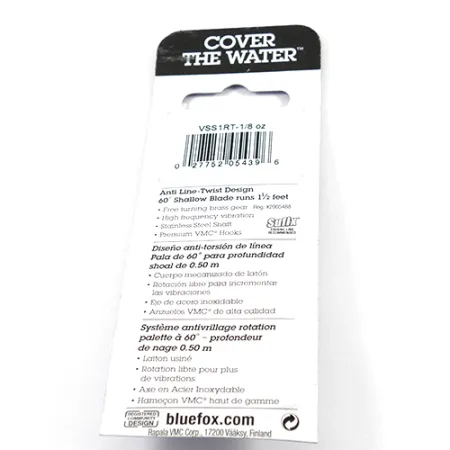 Blue Fox Vibrax Shallow Cuiller, Truite Arc-en-Ciel, 4g, #2410