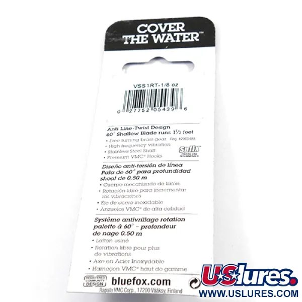 Blue Fox Vibrax Shallow Cuiller, Truite Arc-en-Ciel, 4g, #2410